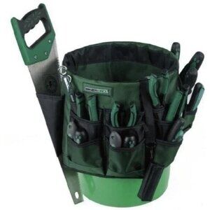 Masterforce Green & Black Bucket Tool Organizer 5-Gallon Heavy-Duty 1680 Denier